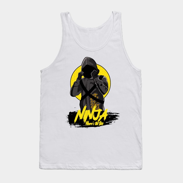 Millenial Ninja, Where's the face Tank Top by Pikiran Bobrok